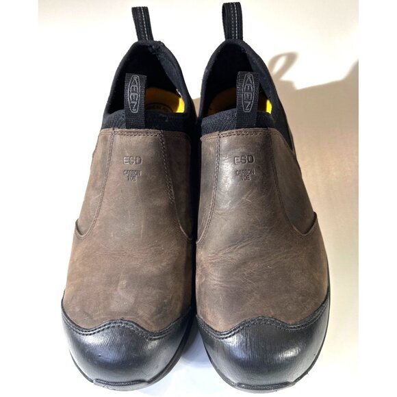 Keen Utility Mens Slip On Work Boots Light Brown Color Leather Size 11.5 main image 9